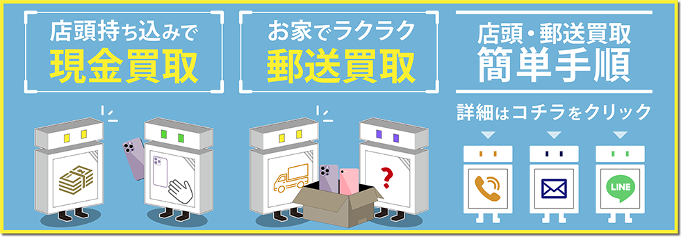 店頭買取・郵送買取かんたん手順