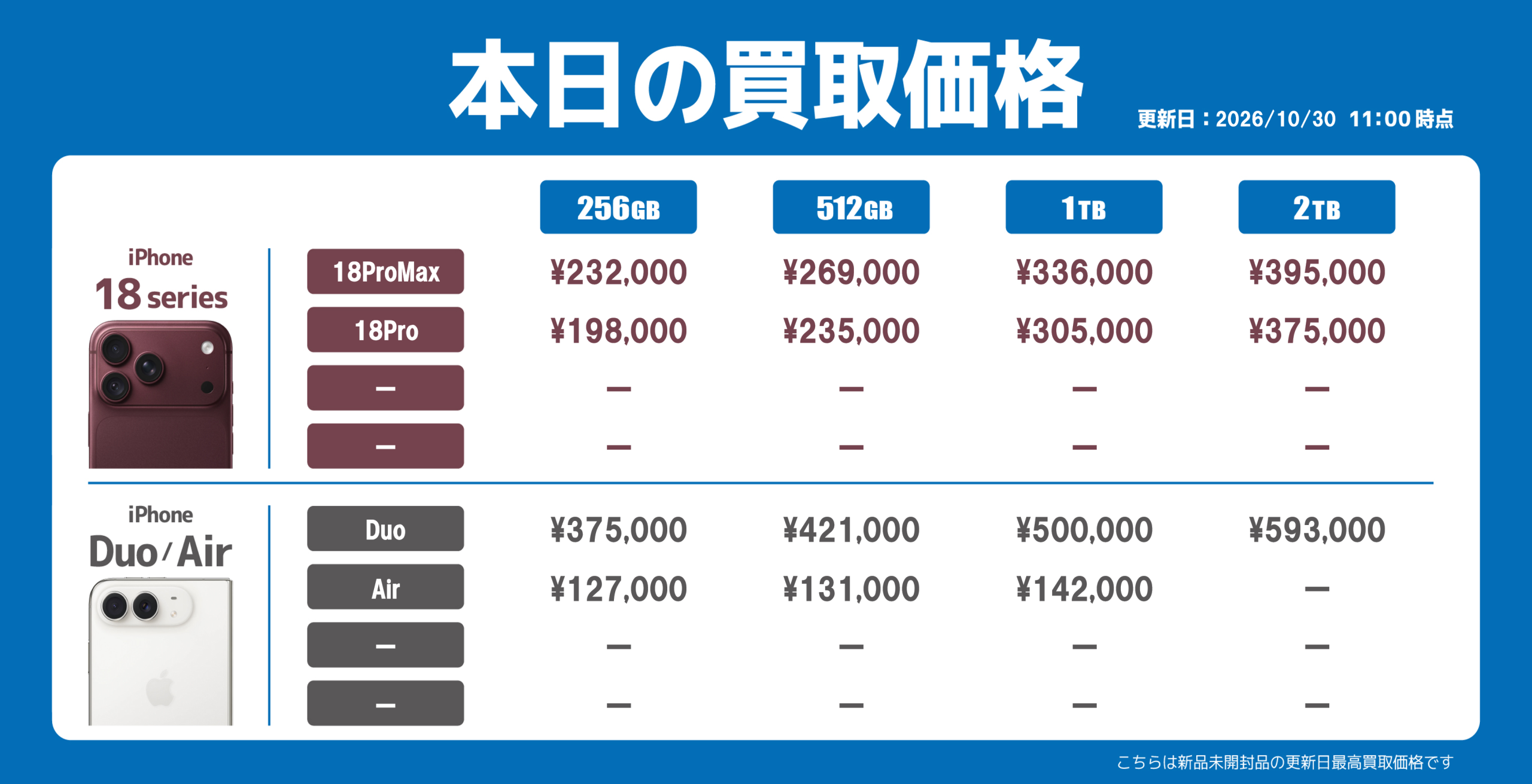 料金表